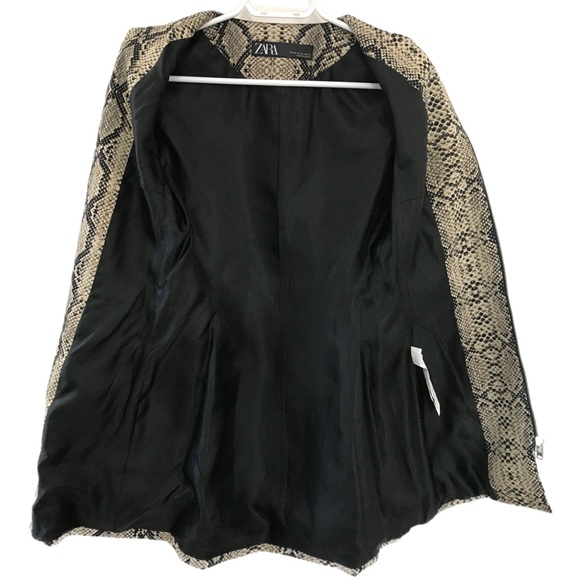 Zara Snakeskin Print Frock Coat - Picture 4 of 7